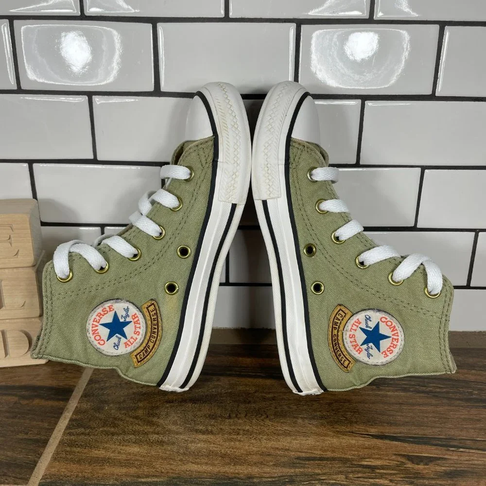 Converse Chuck Taylor All Star Pocket Junior Boy's Size 12 Shoes Green Sneakers